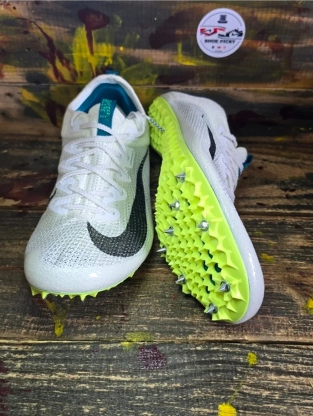 Nike Zoom Superfly Elite 2 Track Spikes White Spruce Men’s Sz 7.5 FZ9662-100 New